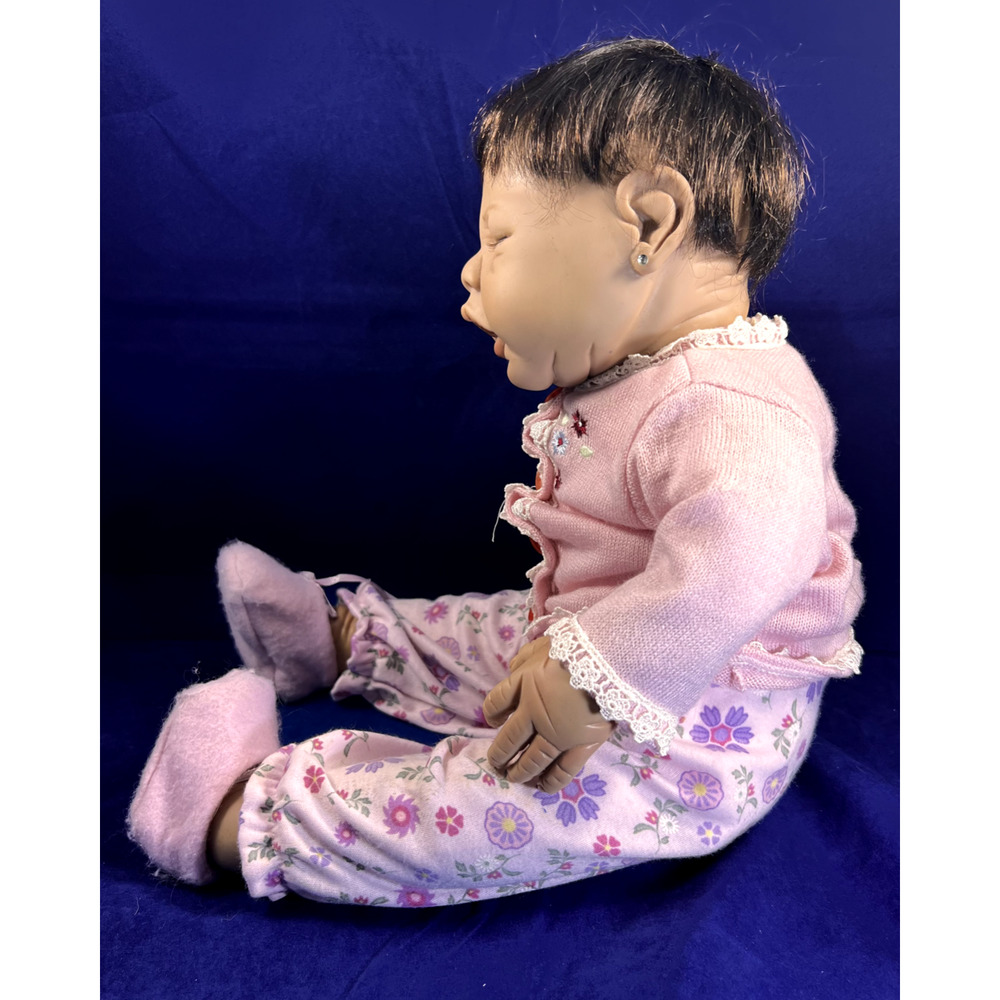 Newborn Baby Doll 19" AEL 2005 Brown Hair Kymberli H. Durden (Signed) *Pre-Owned - Picture 4 of 16